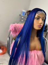 Load image into Gallery viewer, 30in Royal blue closure Wig