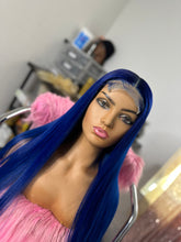 Load image into Gallery viewer, 30in Royal blue closure Wig